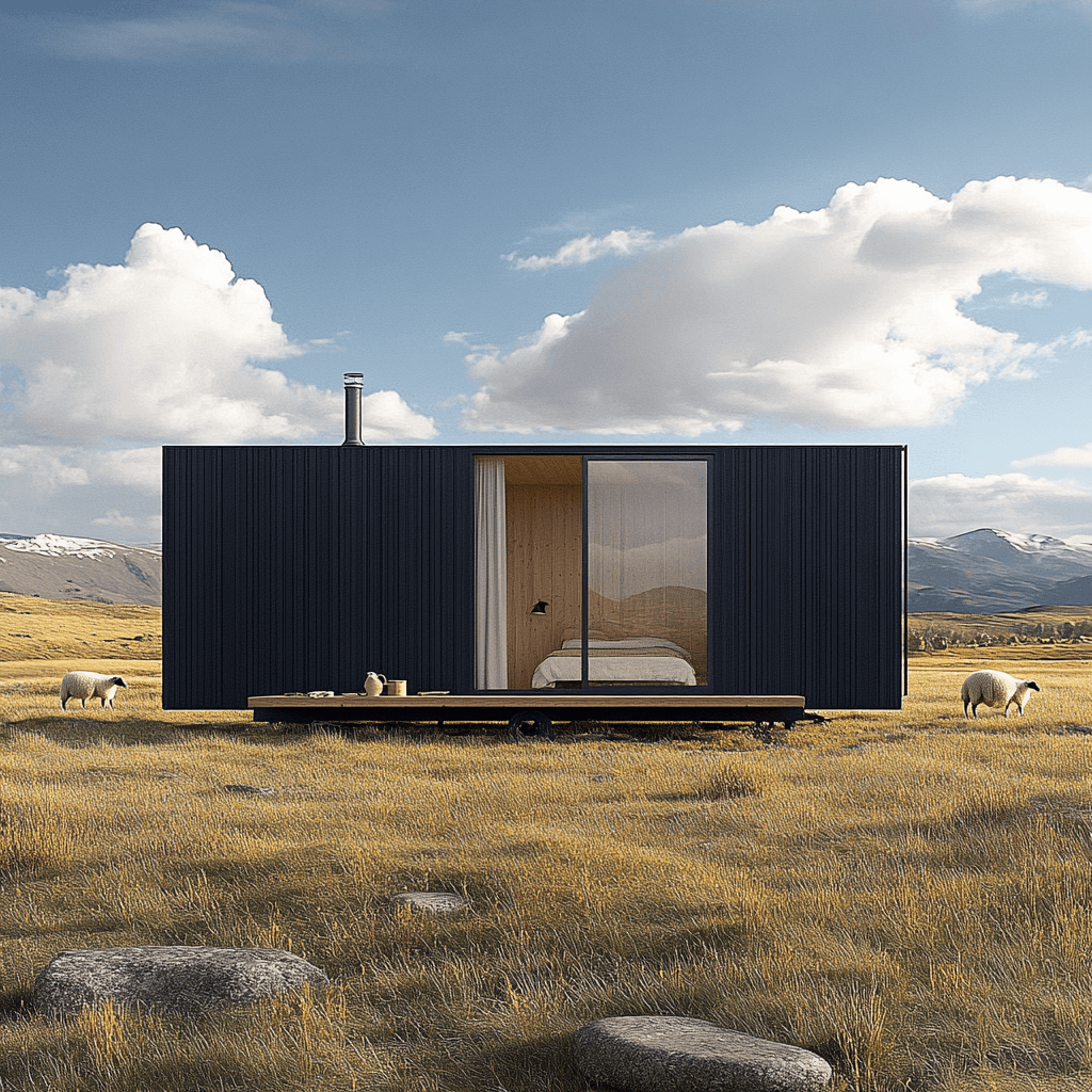 Rectangle tiny house model