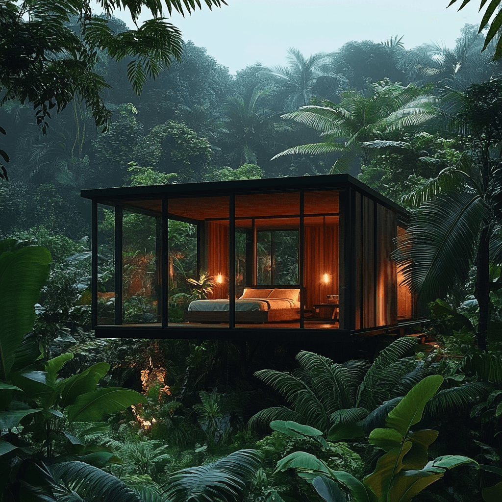 Jungle tiny house model